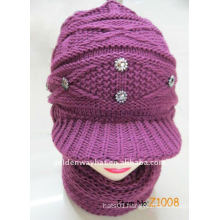 Women knitted scarf and hat set